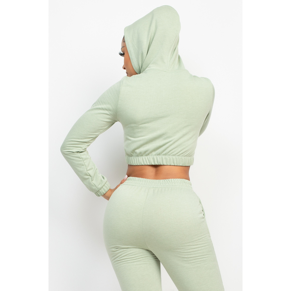 Hooded Corset Top & Pants Set - Picture 4 of 9